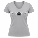 Women’s Genesis Car V-Neck T-Shirt - Gray