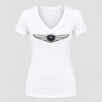 Women’s Genesis Car V-Neck T-Shirt - White