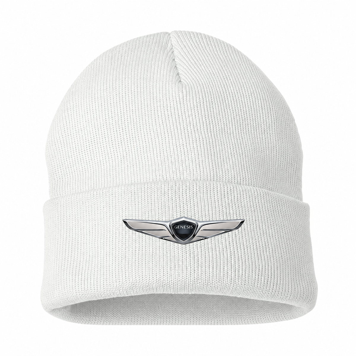 Men's Genesis Beanie Hat — White — clean front main