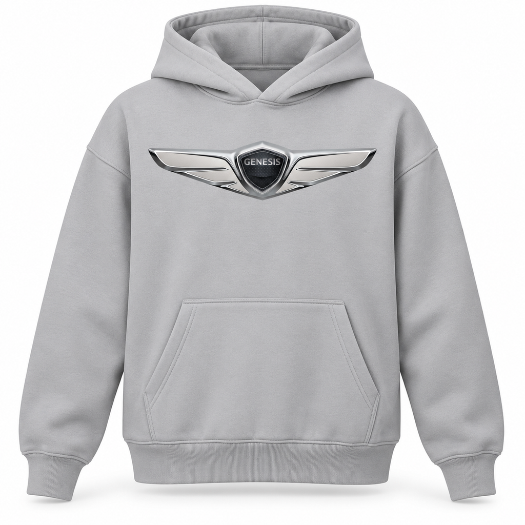 Youth Kids Genesis Car Pullover Hoodie - Grey