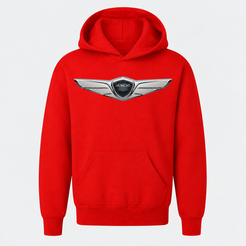Youth Kids Genesis Car Pullover Hoodie - Red