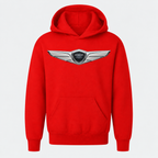 Youth Kids Genesis Car Pullover Hoodie - Red