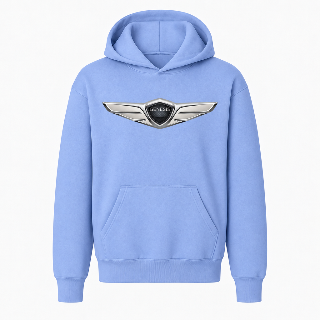 Youth Kids Genesis Car Pullover Hoodie - Light Blue