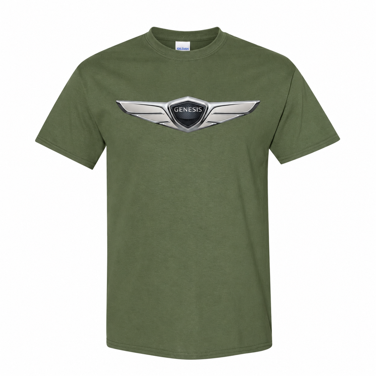Youth Kids Genesis Car Cotton T-Shirt - Army Green