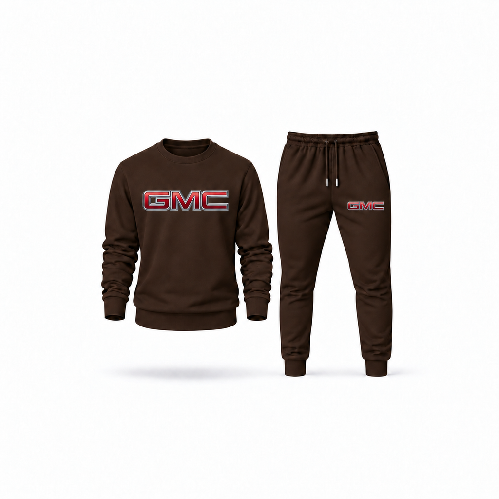 Men's GMC Sweatshirt Joggers Set | Color: Brown | Main