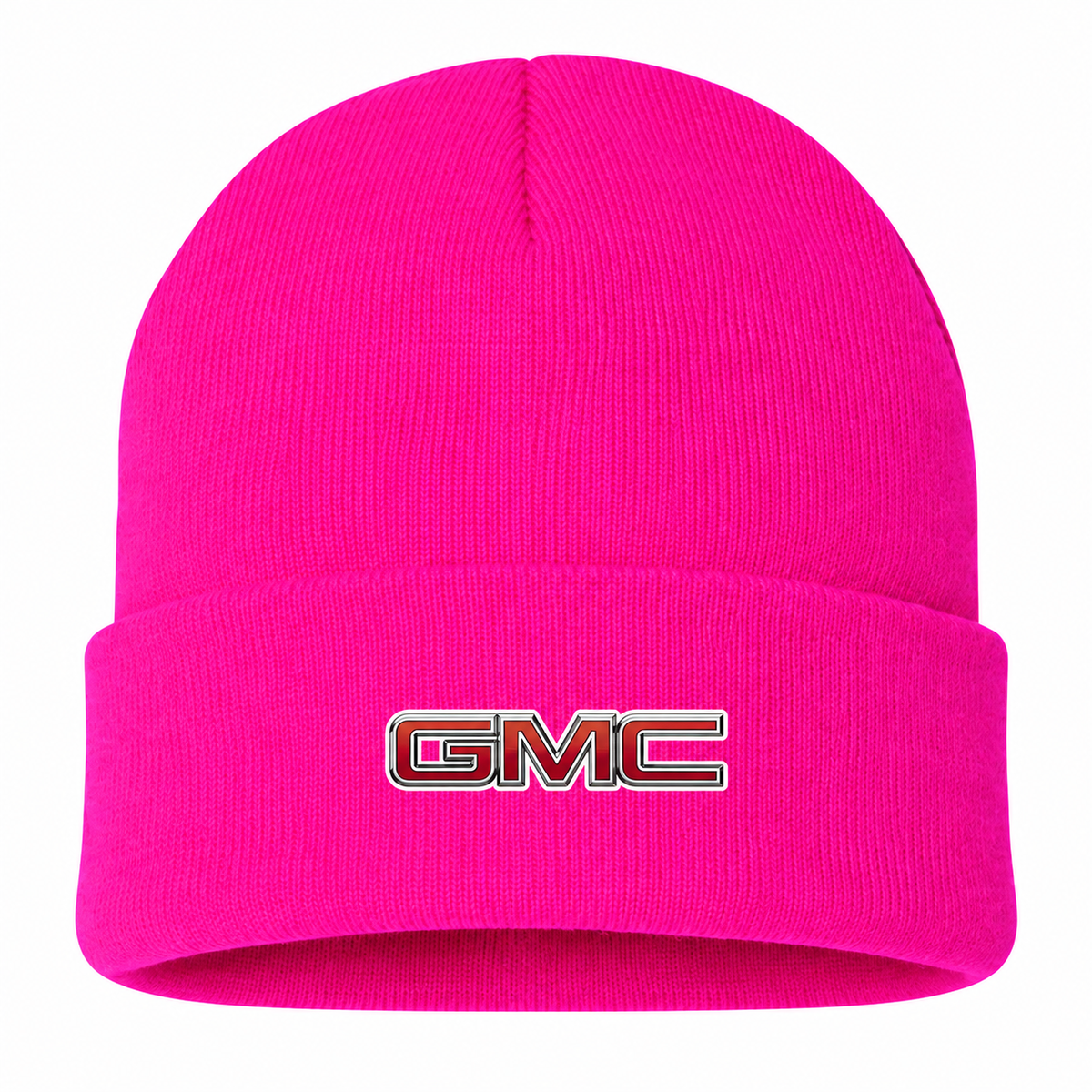 Men's GMC Beanie Hat — Hot Pink — clean front main