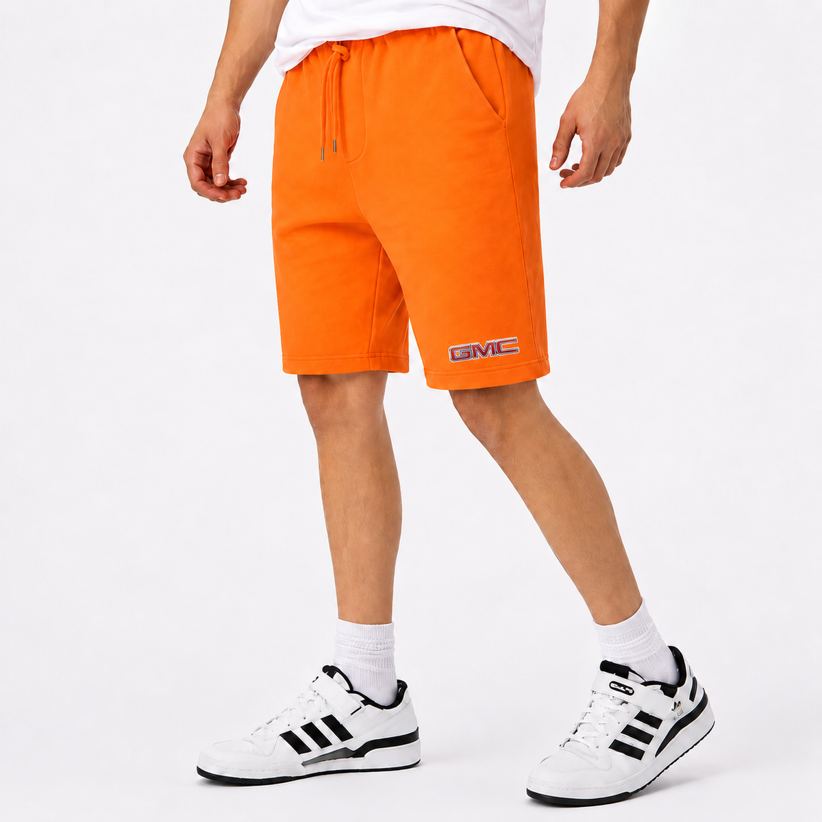 Men's GMC Car  Athletic Fleece Shorts | Color: Orange | Main