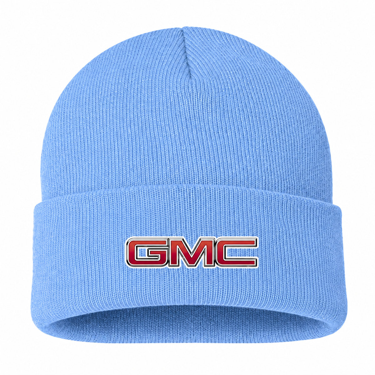 Men's GMC Beanie Hat — Sky Blue — clean front main