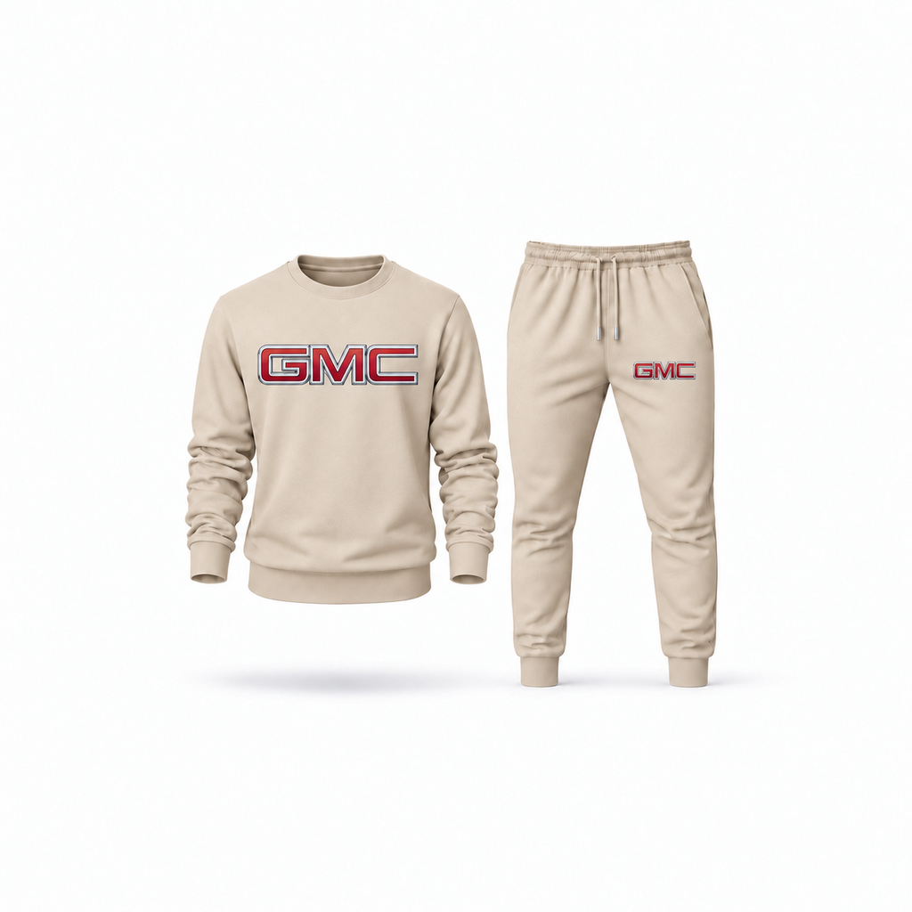 Men's GMC Sweatshirt Joggers Set | Color: Tan | Main