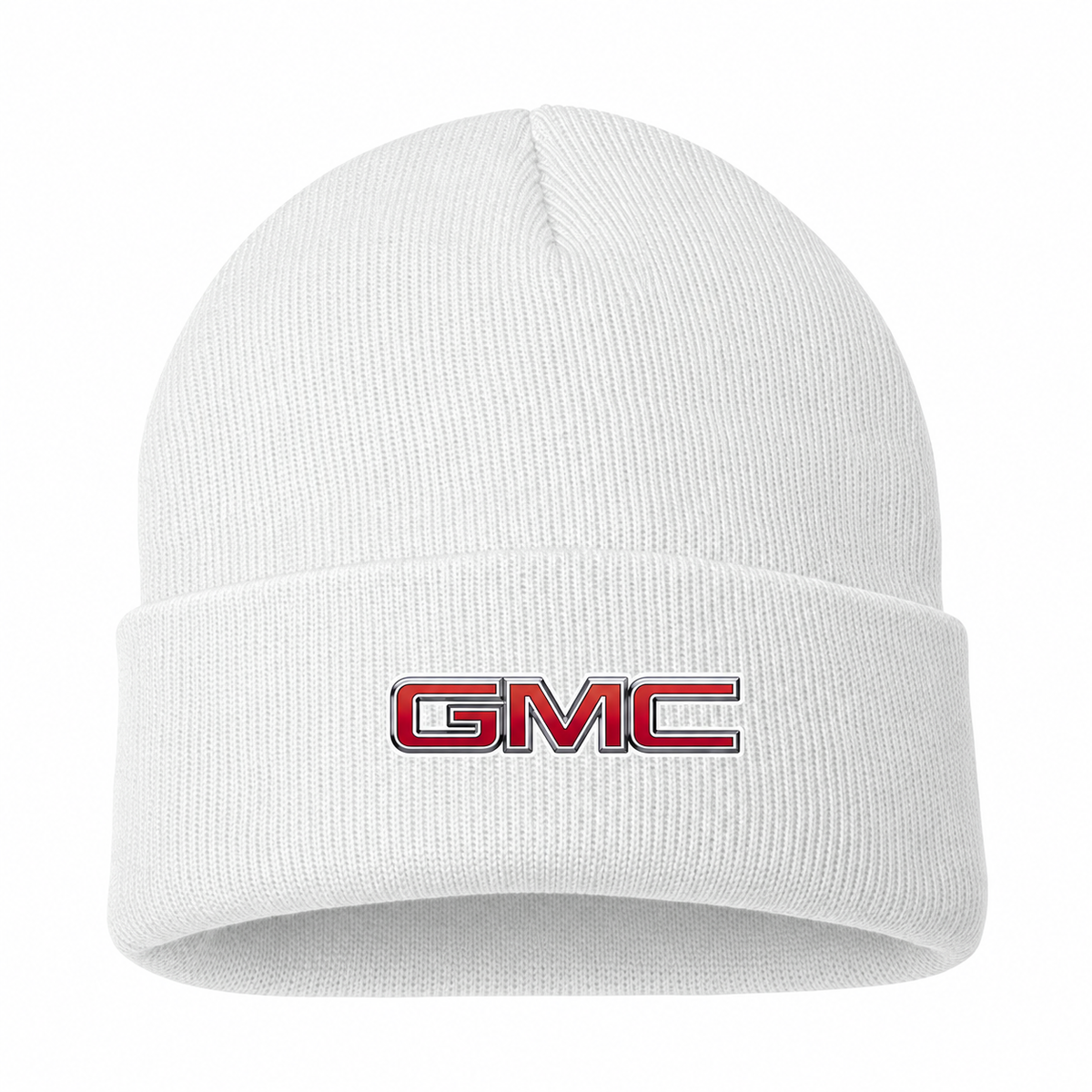 Men's GMC Beanie Hat — White — clean front main