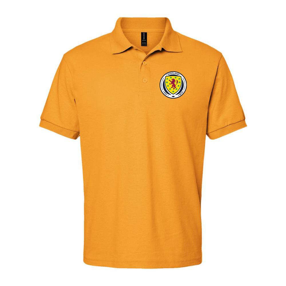 Men's Scotland National Soccer Team Dry Blend Polo