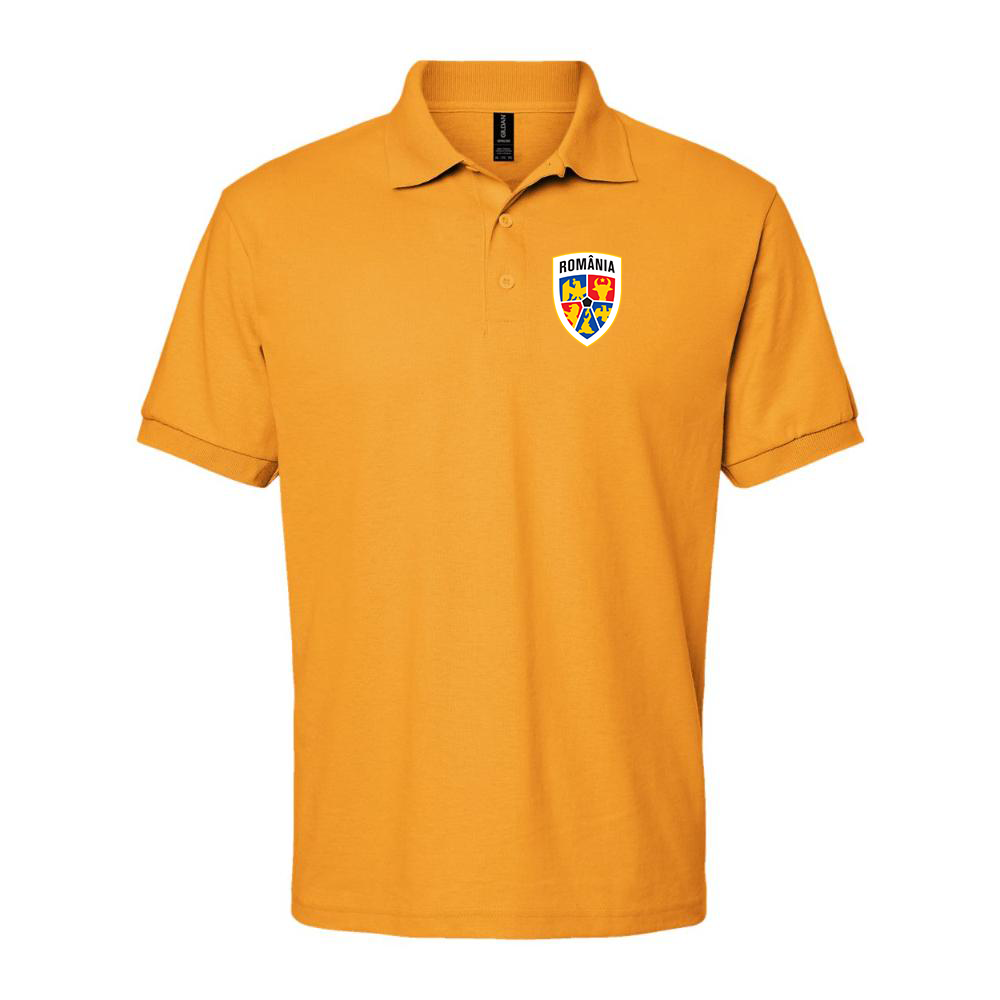 Men's Romania National Soccer Team Dry Blend Polo