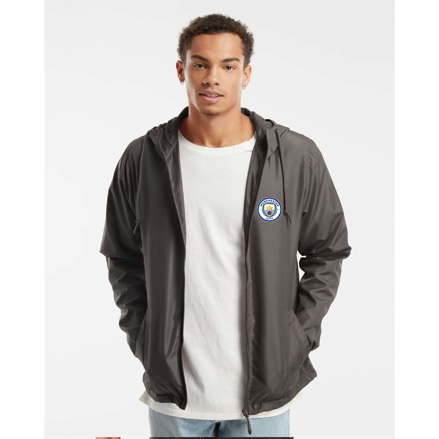 Men’s Manchester City Soccer - Independent Trading Co. - Lightweight Windbreaker Full-Zip Jacket - EXP54LWZ