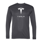 Men's Tesla Car -  Polyester Long Sleeve T-Shirt