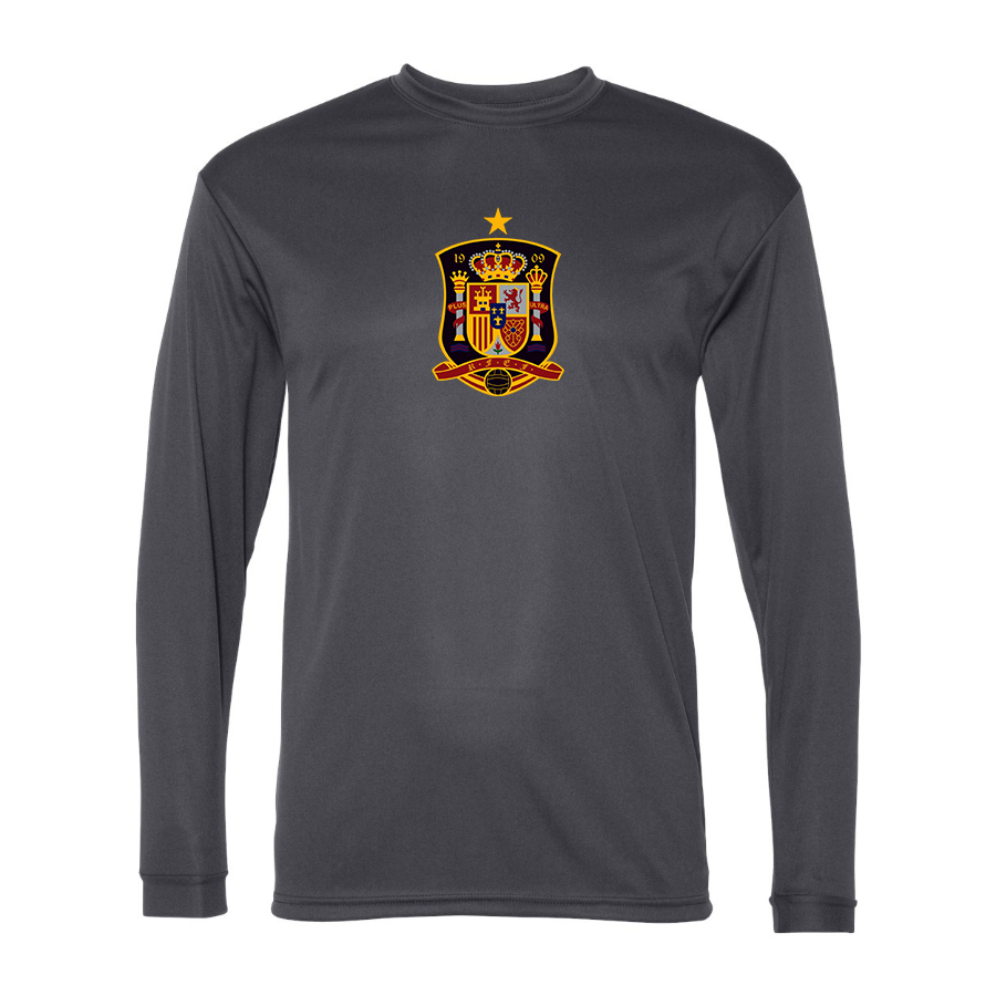 Men’s Spain National Soccer Team - C2 Sport - Performance Long Sleeve T-Shirt - 5104