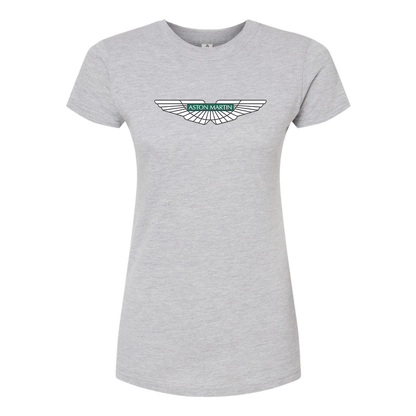 Women's Aston Martin Motorsports Car Round Neck T-Shirt