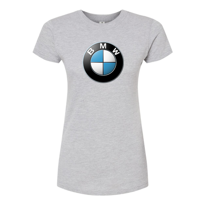 Women's BMW Motorsports Car Round Neck T-Shirt