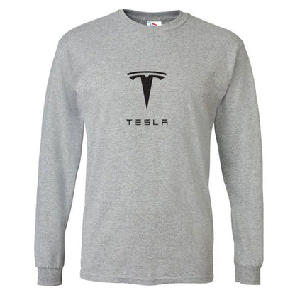 Men’s Tesla Motorsports Car Long Sleeve T-Shirt