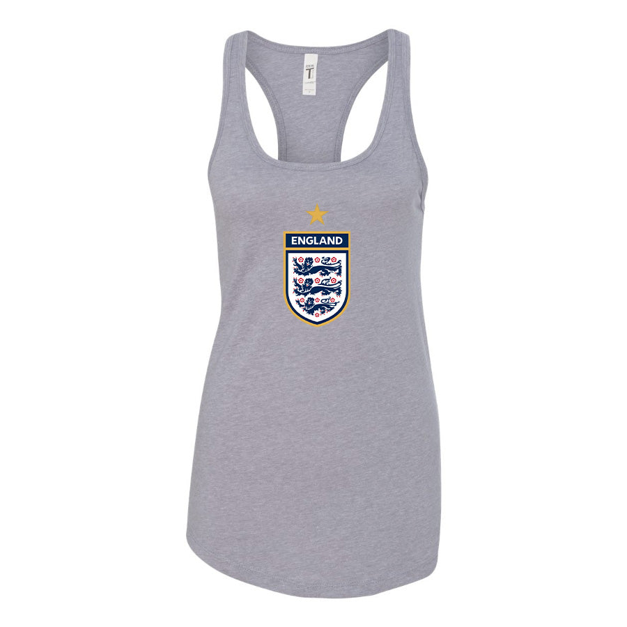 Women's England National Soccer Team  Racerback Tank Top