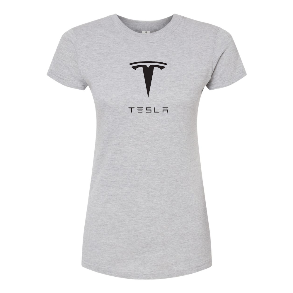 Women’s Tesla Motorsports Car Round Neck T-Shirt