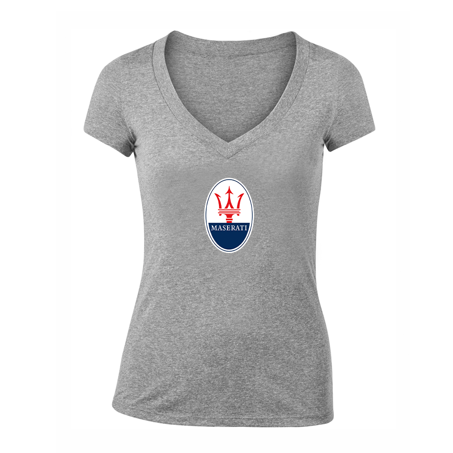 Women's Maserati Car V-Neck T-Shirt