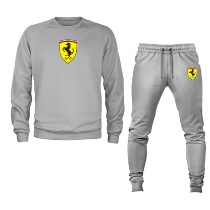 Men’s Ferrari Motorsport Car Crewneck Sweatshirt Joggers Suit
