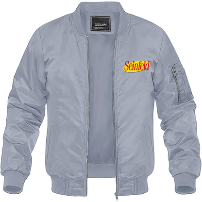 Men's Seinfeld Sitcom Show Lightweight Bomber Jacket Windbreaker Softshell Varsity Jacket Coat