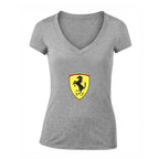 Women's Ferrari Motorsport Car V-Neck T-Shirt