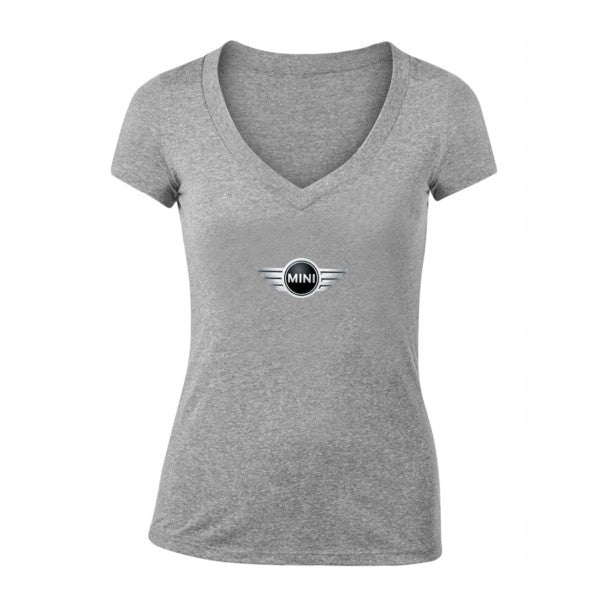 Women's Mini Cooper Car V-Neck T-Shirt