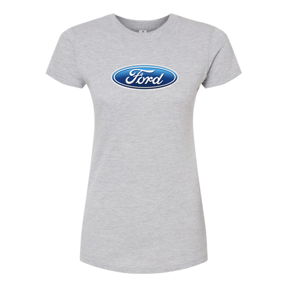 Women’s Ford Car Round Neck T-Shirt