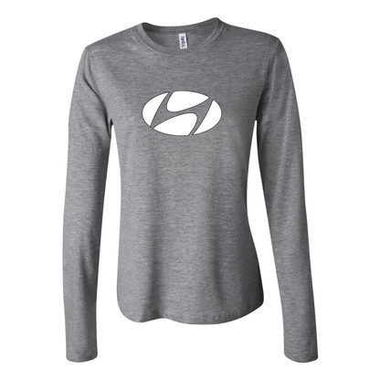 Women's Hyundai New Logo Car Long Sleeve T-Shirt