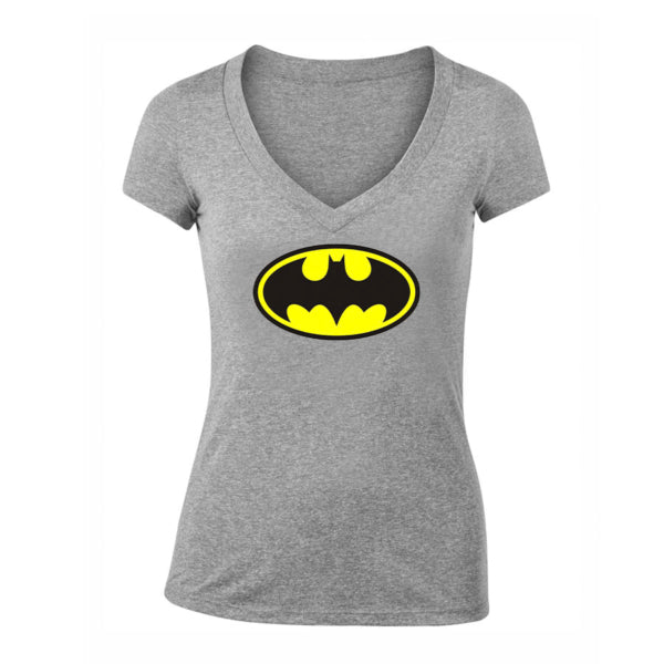 Women's DC Comics Batman Superhero V-Neck T-Shirt
