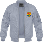 Men's F.C. Barcelona Soccer Lightweight Bomber Jacket Windbreaker Softshell Varsity Jacket Coat