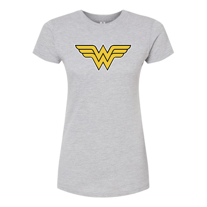 Women's Wonder Woman Superhero Round Neck T-Shirt