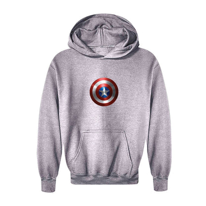 Youth Kids Captain America Superhero Pullover Hoodie