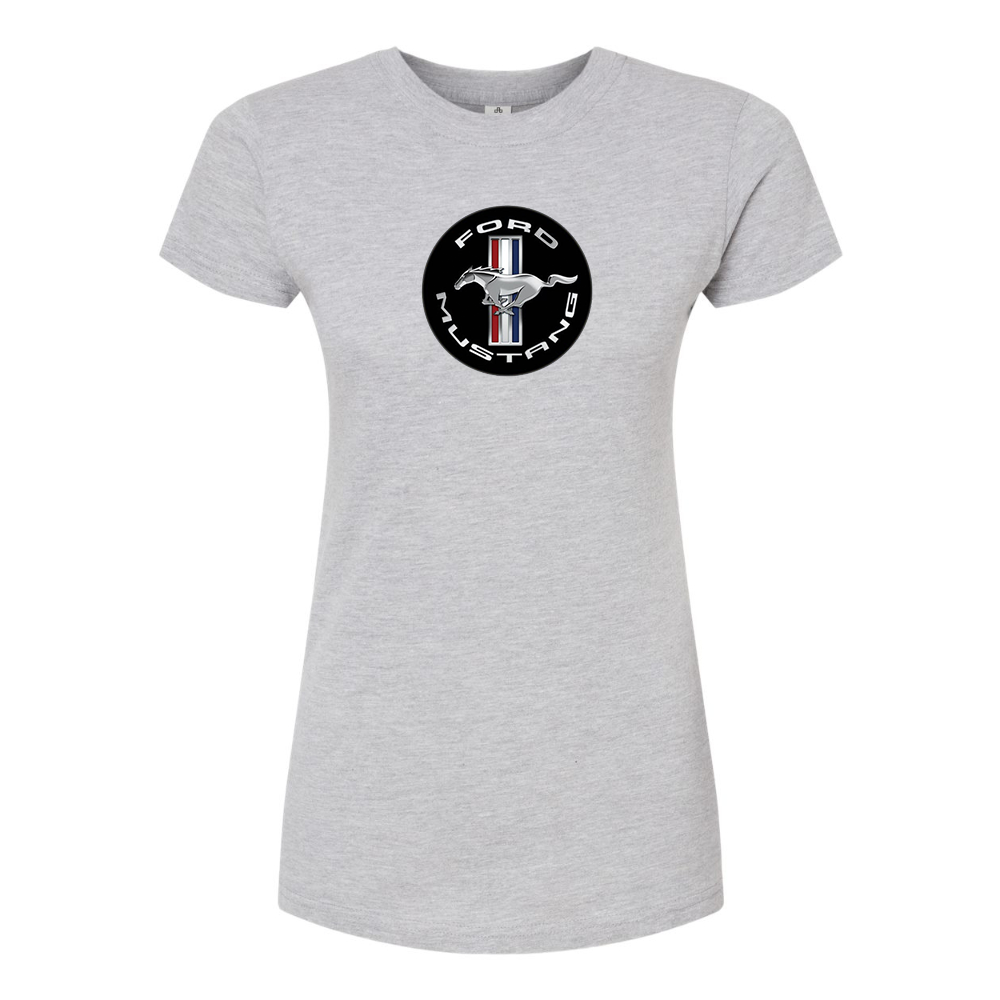 Women’s Ford Mustang Motorsport Car Round Neck T-Shirt