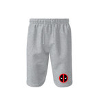 Men's Deadpool Marvel Superhero Athletic Fleece Shorts