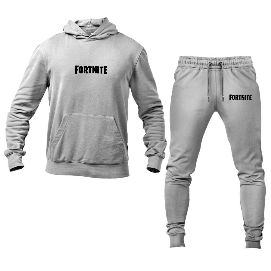 Men's Fortnite Battle Royale Game Logo Hoodie Joggers Set