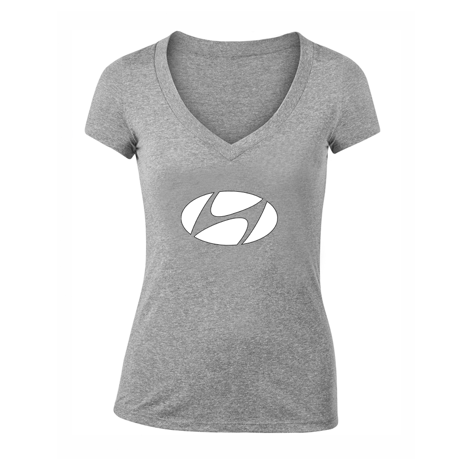 Women's Hyundai New Logo Car V-Neck T-Shirt