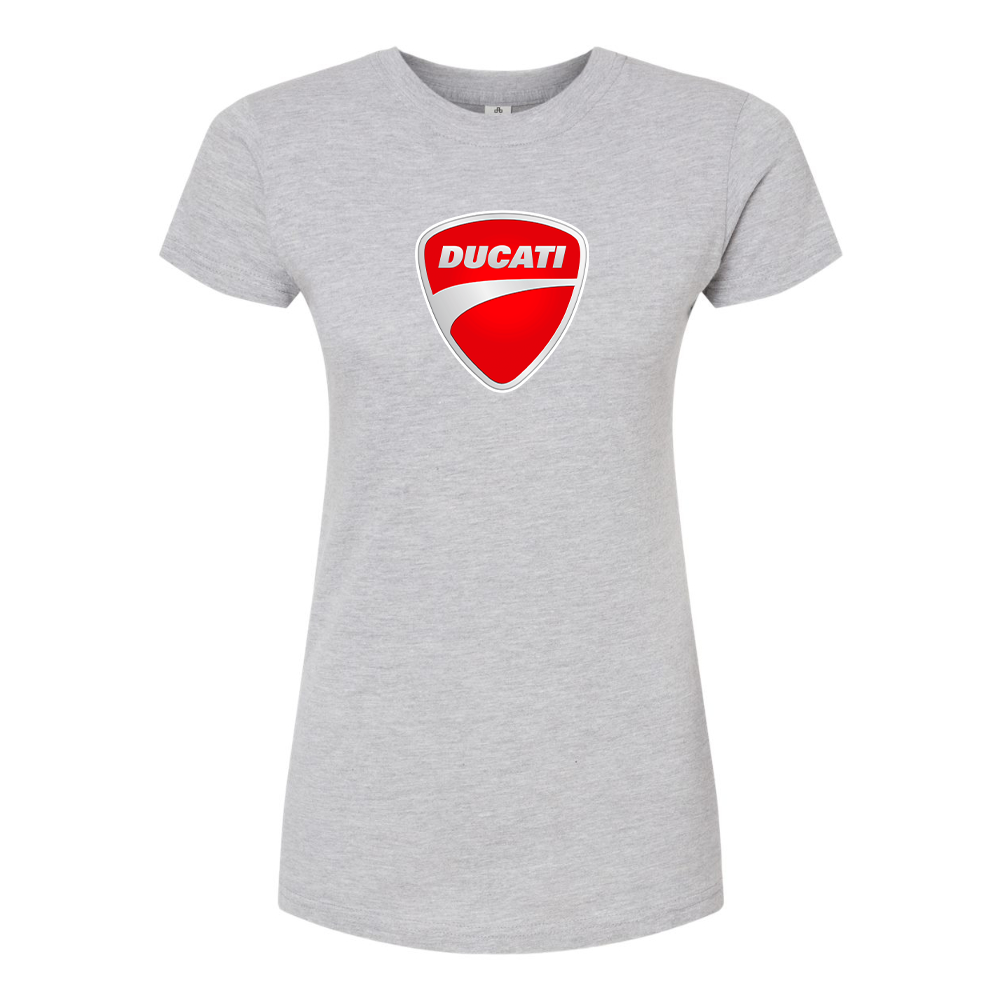 Women’s Ducati Motorcycle Round Neck T-Shirt