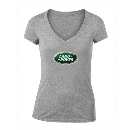 Women's Land Rover Car V-Neck T-Shirt