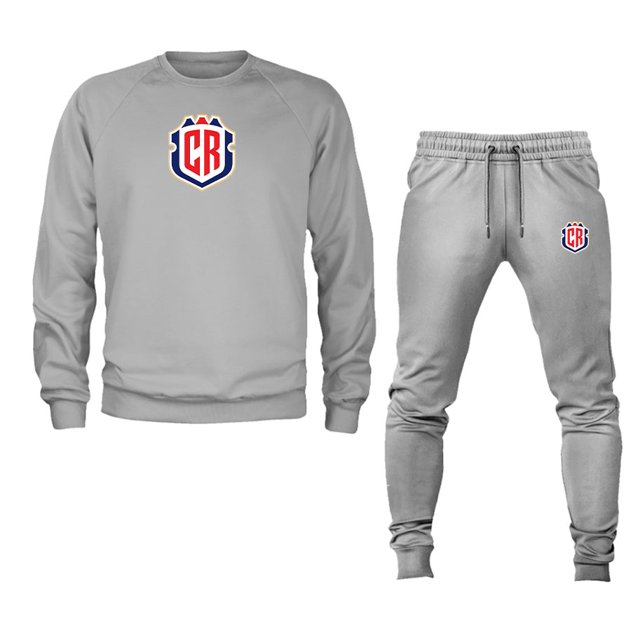 Men's Costa Rica National Soccer Team Crewneck Sweatshirt Joggers Suit