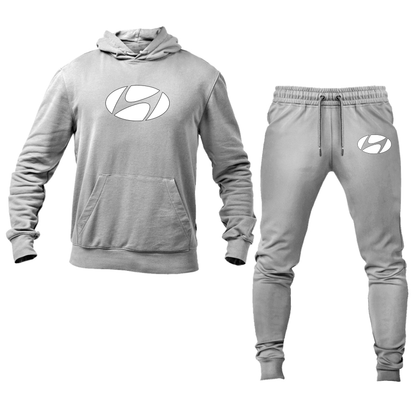 Men's Hyundai New Logo Car  Hoodie Joggers Set