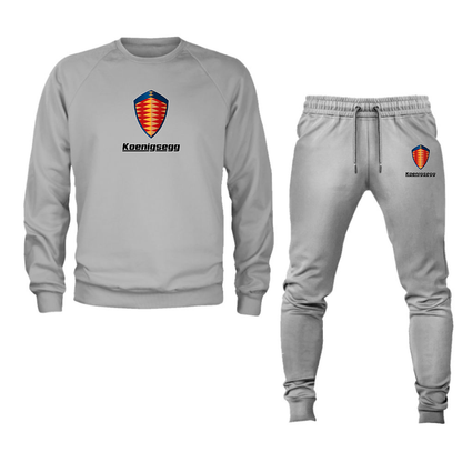 Men’s Koenigsegg Car Crewneck Sweatshirt Joggers Suit