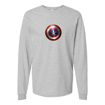 Youth Kids Captain America Superhero Long Sleeve T-Shirt