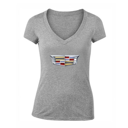 Women's Cadillac Car V-Neck T-Shirt