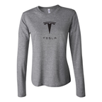 Women's Tesla Motorsports Car Long Sleeve T-Shirt