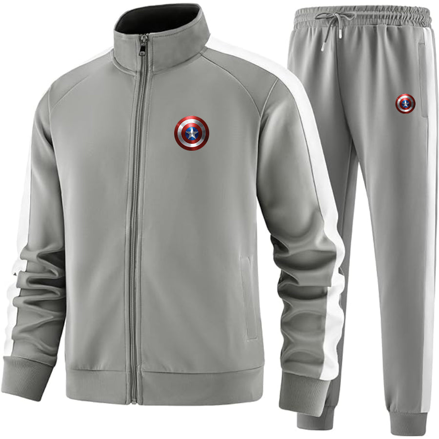 Men's Captain America Superhero Logo Dri-Fit TrackSuit