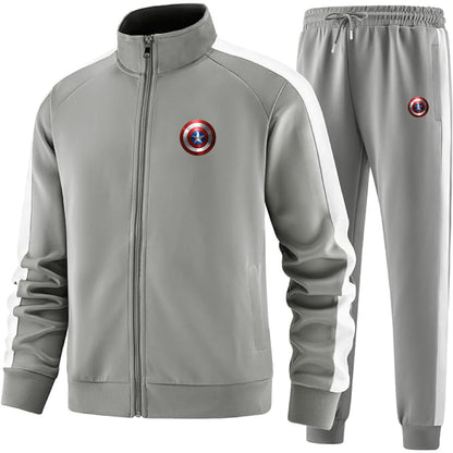 Men's Captain America Superhero Logo Dri-Fit TrackSuit