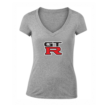 Women's GTR Car V-Neck T-Shirt